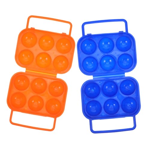 SOIMISS 2 piezas Huevera de Plástico Portátil con Cierre D Organizador Refrigerador y Camping para Huevos Bandeja Resistente para Almacenamiento Fresco y Transporte Seguro