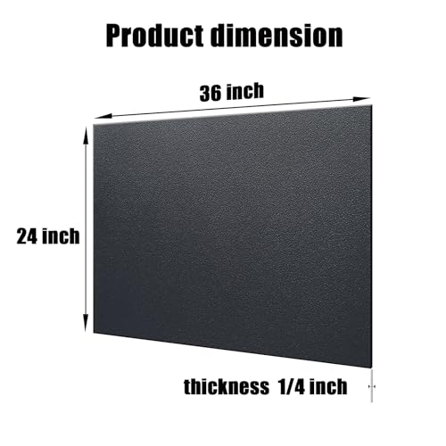 Image of ABS Plastic Sheet 1 /4 Inch Thick 24 inch x 36 inch (2-Pack),Two-Sided Heat Moldable Panel (Thermoplastic Textured Front & Smooth Back), Black Thermoform Board Great for DIY Projects, Decor, Handcrafts
