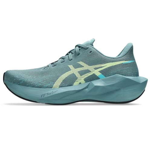 ASICS �����Y NOVABLAST 6 �����j���O, Foggy Teal/Illuminate Yellow, 15