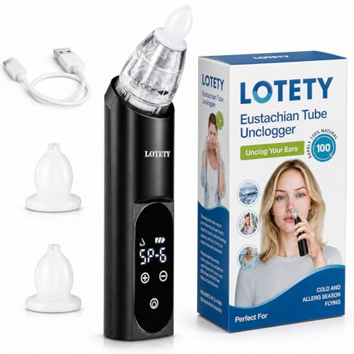 Eustachian Tube Unclogger - Ear Pressure Relief Device for Flying & Diving Unblock Eustachian Tube & Balancing Ear Pressure to Relieve Tinnitus and Earache