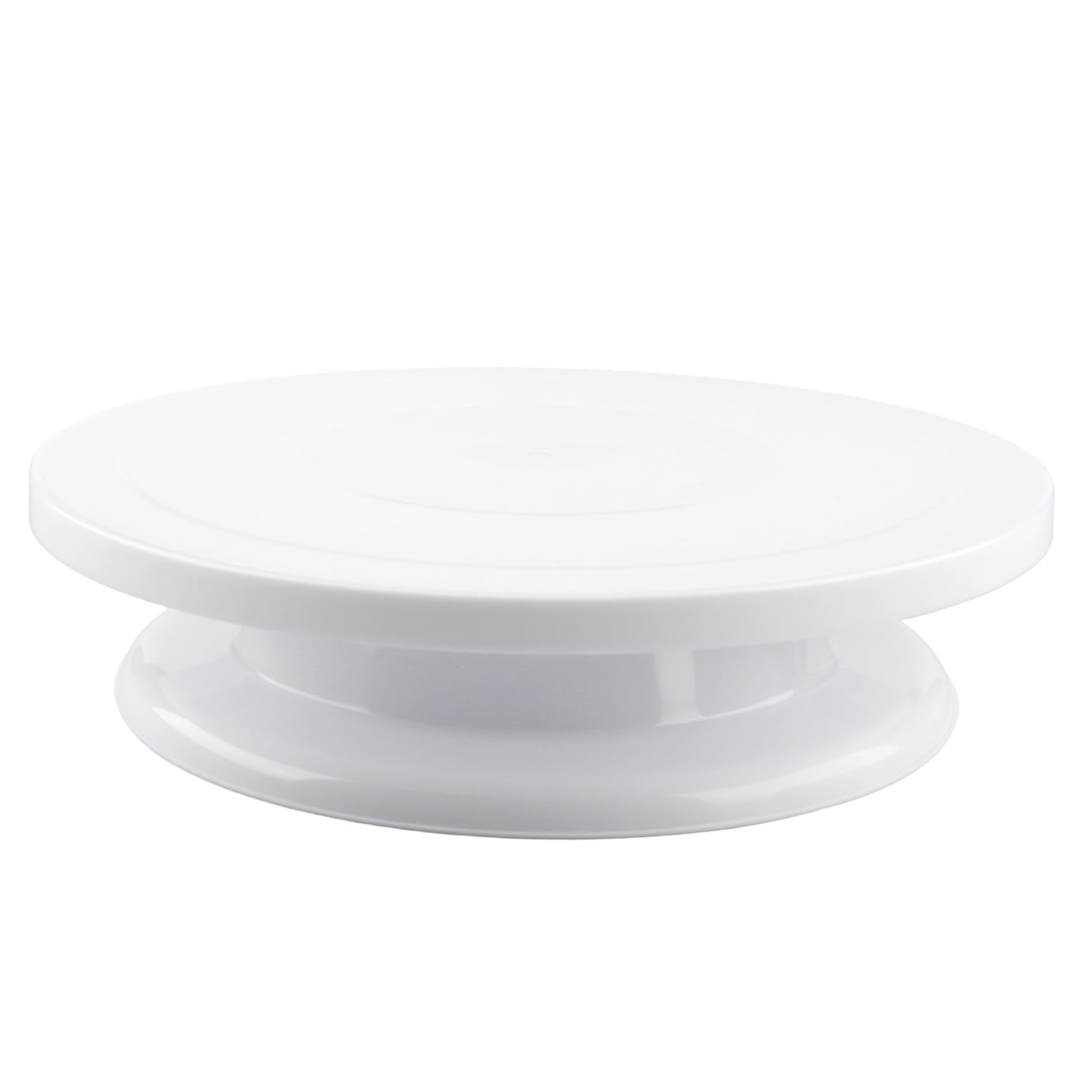 Tabanzhe White 28Cm Rotating Cake Turntable Stand – 360° Non-Slip Icing & Decorating Revolving Cakes Display Stand, Smooth Spinner Plate For Baking, Cupcakes & Birthday Cake Decorating Supplies (White)