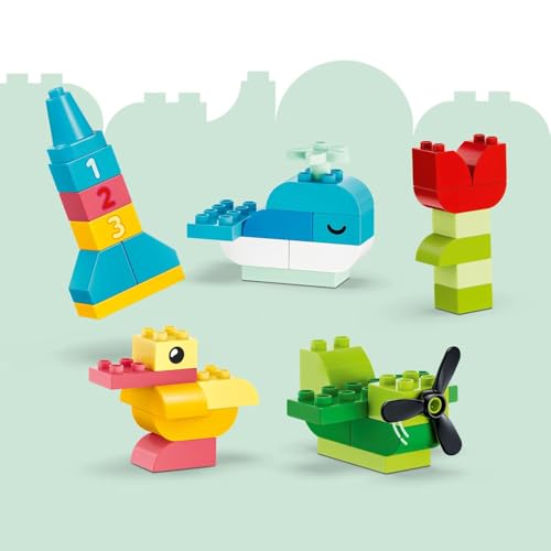 Image of LEGO DUPLO Classic Colorful Creative Box - Educational Building Toy for Open-Ended Play - 10479