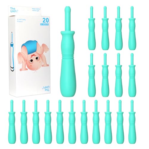 Image of uhfi Gas and Colic Reliever for Babies, 20 Count Natural Solution Effective Instant Constipation Gas Relief for Babies Boys Girls Colic and Gas Relief, Green