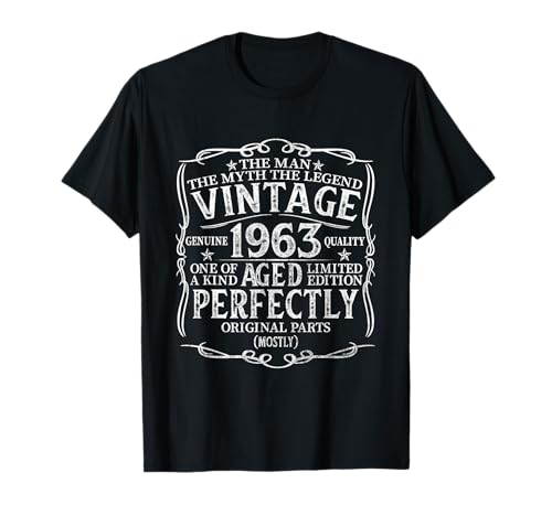 Vintage 1963 Man Myth Legend 60 Year Old Gift 60th Birthday T-Shirt