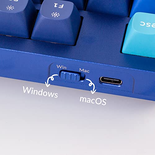 Image of Keychron Q3 RGB Tenkeyless Layout 87-Key QMK /VIA Programmable Macro Hot-swappable Wired Custom Mechanical Keyboard with Gateron G Pro Red Switch Double Gasket Compatible with Mac Windows Linux(Blue)
