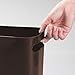 mDesign Plastic Small Trash Can, 1.5 Gallon/5.7-Liter Wastebasket, Narrow Garbage Bin with Handles for Bathroom, Laundry, Home Office - Holds Waste, Recycling, 10