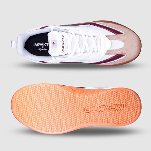 Image of Impakto para X Court Men's Sneakers | Lightweight & Cushioned Insole | Lace-Up Shoes for Casual Outings,Walking & Gym | Anti-Skid Rubber Sole for Non-Marking Activity