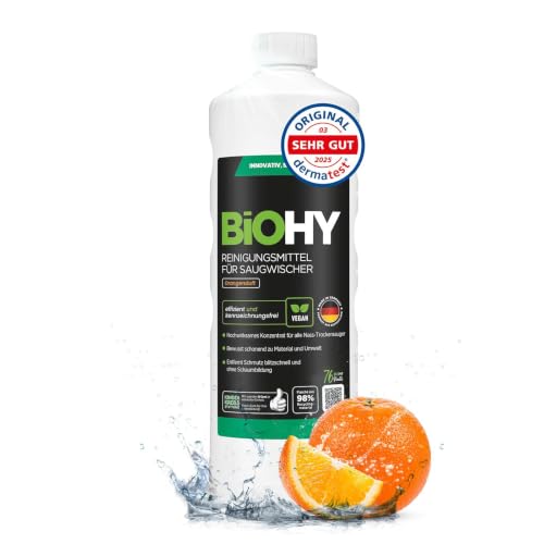 BiOHY Reinigungsmittel für Saugwischer mit Orangenduft (1l Flasche) – Ansicht 1