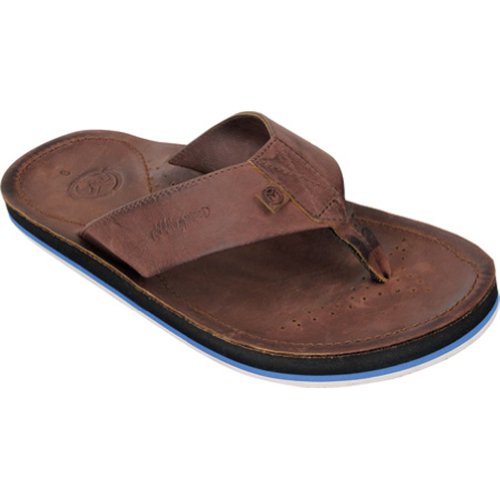 Ocean Minded Men's OM336 Scorpion LTHR Flip Flop,Espresso/Black,10 M US