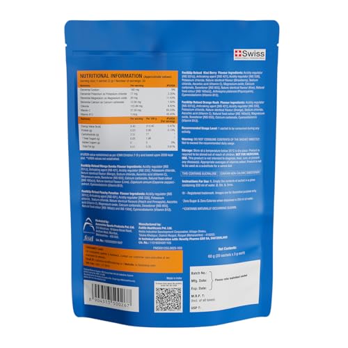 Image of Fast&Up Reload Electrolytes Powder Sachets | Zero Added Sugar Hydration Drink with 5 Essential Electrolytes Vitamin C & B12 | Summer Heat, Workout Recovery, Travel & Wellness | Assorted Pack of 20 Sachets