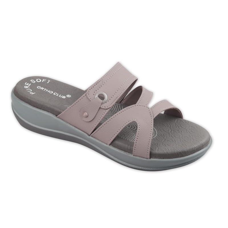 ortho club Women Orthopedic Comfort Slippers | Soft Cushioned Footbed | Anti-Slip Sole | Lightweight Daily Wear Sandals for Home & Outdoor Use-picture-52