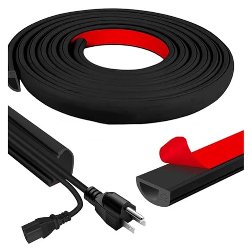 Couvercle de cordon sol noir 3m protection câble anti-extrusion