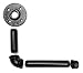 Colester Direct Rustic Industrial Pipe Toilet Paper Holder, Heavy Duty Commercial Grade Iron Metal, Black Finish