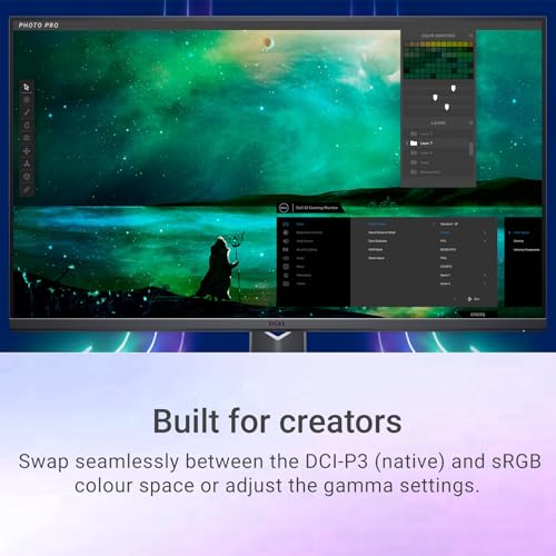 Image of Dell 32 inch 4K UHD Gaming Monitor, 144Hz 1ms Fast IPS Computer Display, AMD FreeSync, NVIDIA G-SYNC, VESA DisplayHDR 600, 95% DCI-P3, HDMI, Displayport, USB-A|B, Height /Swivel /Tilt Adjustable Stand
