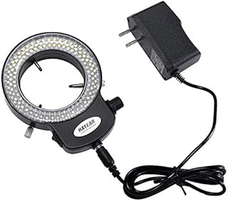 HAYEAR 144 LED Ring Light Lamp Illuminator Lighting Sourse for Industry Stereo Microscope Camera with Power Adapter HY-144B