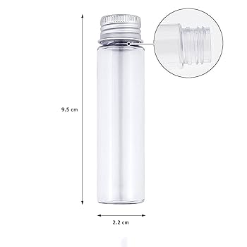 ガラス製試験管6本セット【スタンド付】 6-297-12 ねじ口試験管 φ13.0×50×φ7.8mm 3mL 1箱（200本入） NNT