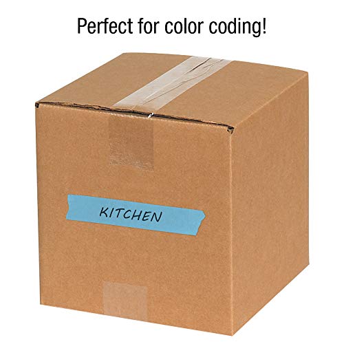 Image of Tape Logic (12 Pack General Purpose Colored Masking Tape, 1 /2 Inch x 60 Yards, Light Blue, for Home, Office, Arts, Crafts, DIY, Labeling and Coding