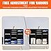 Literature Organizer 24 Slots, Compartments Mail Sorter Organizer, Adjustable Desktop File Organizer with Removable Shelves, Paper Organizer for Home Office School (Black, 24 Slots)