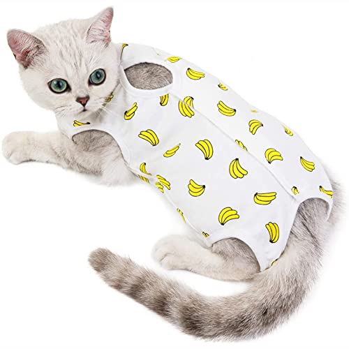 Combinaison de récupération pour chat imprimé banane taille L