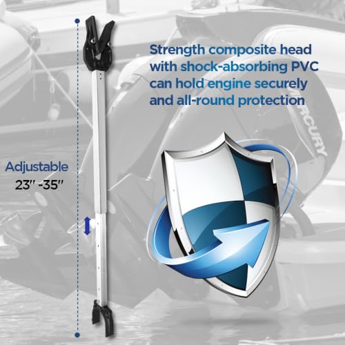 Image of Boat Transom Saver Adjustable Shock Absorbing Boat Transom Saver with Composite Head Ideal for Holds Engine, Roller and Trailer Mounts