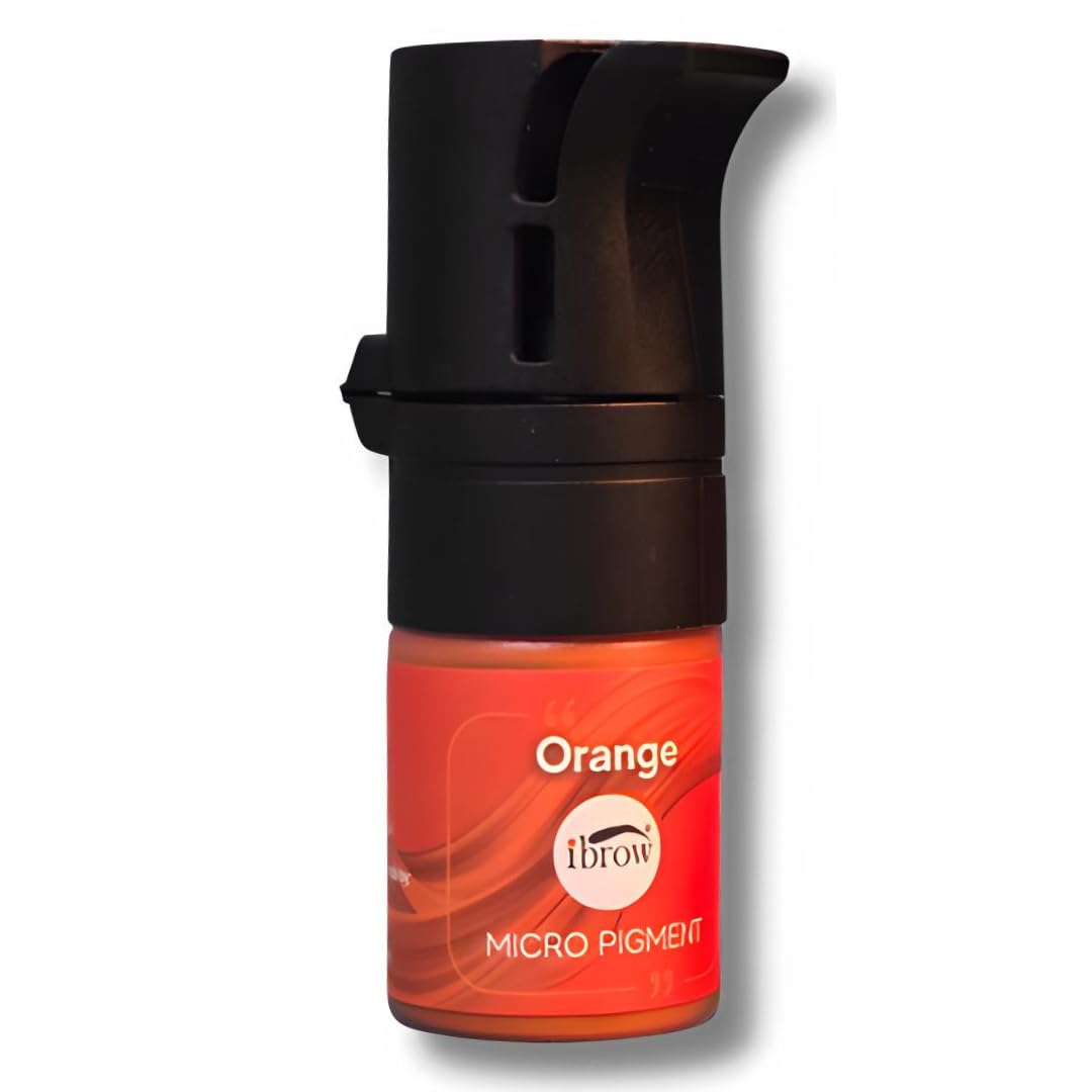 ibrow Professional Orange Color Micro Pigment Ink for Lip Color Eyebrow and Dark Lip Corrector for Permanent Makeup (5ml B...