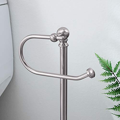 Sunnypoint Classic Bathroom Free Standing Toilet Tissue Paper Roll Holder Stand #TOP3