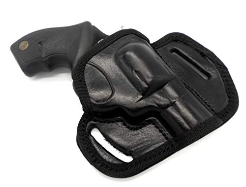 Cebeci Arms Black Leather Open Top Right Hand Belt Holster For Smith & Wesson S&W J-Frame Revolver (1-7/8" To 2-1/8" Barrel) Models 60 437 442 637 638 640 642 649 M&P340, Ladysmith, 38 Specials, Etc. #TOP1