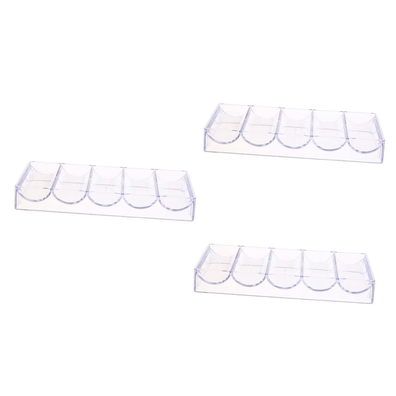 Cabilock 3pezzi Scatola Trasparentper Poker Chips Organizer Elegante Con Capacità Di Chips Per Mantenere Ordine Tuo Spazio Di Gioco Per Uso Quotidiano