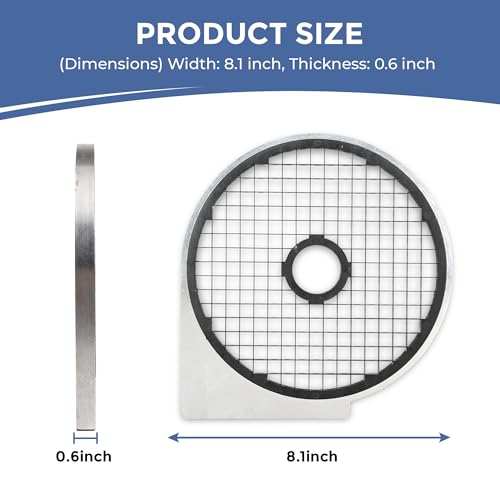 Image of TK Round Hopper Vegetable Chopper Replacement Disc - Universal Round Hopper - Dicing 10mm