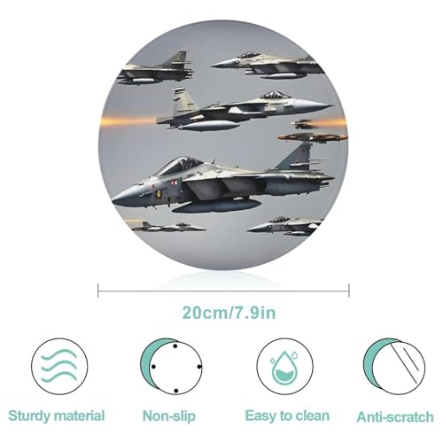 Planche à découper en verre avion de combat idée cadeau originale