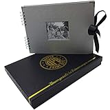 TOP QUALITÄT - Das silberne Cover besteht aus festem Hartkarton. Die Innenseiten sind aus dickem schwarzem Papier. Ideal um darauf Ihre Erinnerungen und tollsten Erlebnisse, als Fotos, festzuhalten.