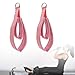 Qraatosi 2X Pilates Straps for Reformer Comfortable Grip Pilates Double Loop Straps D Rings Straps for Home Gym Workout Improve Flexibility, Pink