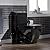 WOODBRIDGE Modern Square Design One Piece Dual Flush 1.28 GP Toilet, Chair Heightwith Soft Closing Seat, B0921, Black