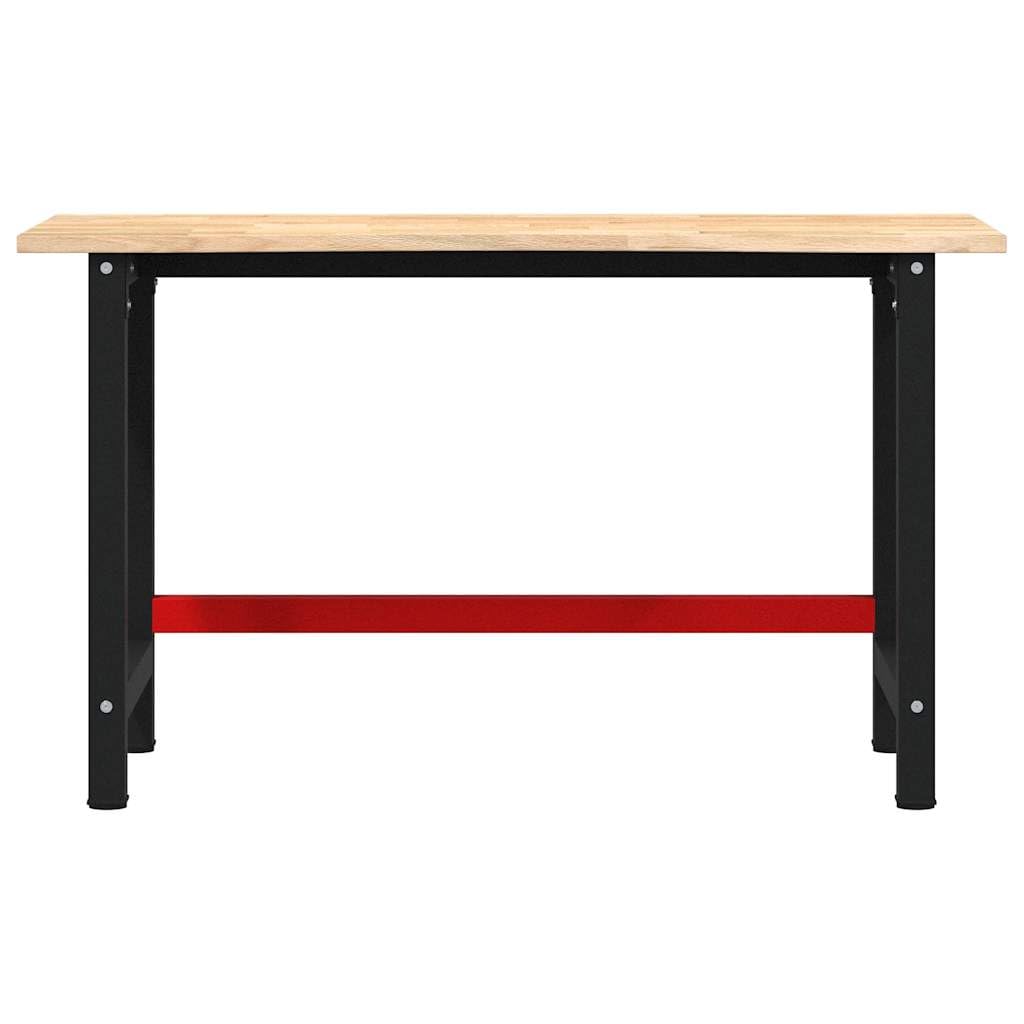 SKM Banco de Trabajo Madera Maciza de Roble 140x60x81,5 cm,Bricolaje,Accesorios de Bricolaje,Organización y Almacenamiento de Herramientas,Mesas de Trabajo,Marrón,25.65 kg,3309675