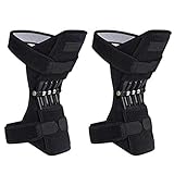 1 Pair Knee Booster Brace with Rebound Springs, Power Lift Patella Support Wrap, Joint Stabilizer Pad, Knee Protection Booster for Weak Legs, Pain Relief