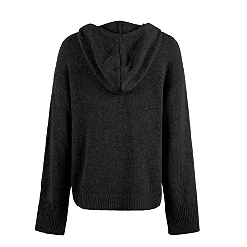 Cardigan for Women Lightweight Button Down Knit Hooded Sweater Coat - image 5