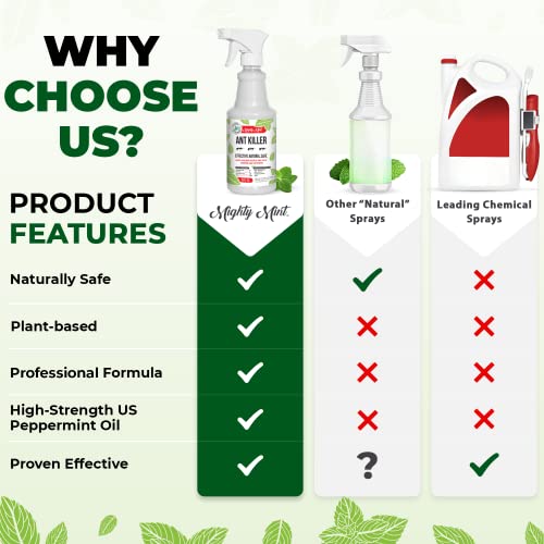 Mighty Mint - 16Oz Ant Killer And Repellent Spray - Natural Peppermint Oil Control - Indoor/Outdoor Safe #TOP5