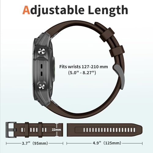 Correa de silicona 22mm para Garmin Fenix 7/6/5/8 miniatura 6