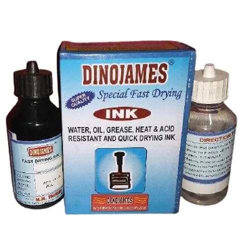 Image of DinoJames SG666 Mini Batch Coding Machine - 4mm Dotted Letter Size, 5-Line Max, 60x40mm Printing Area, Heavy-Duty Manual Printer for Expiry Date, MRP & Batch Marking (4mm Dotted)