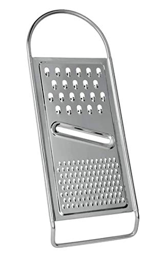 EUROXANTY® Rallador de Metal | Rallador de Queso | Mandolina de Verduras | Rallador de Jengibre | 4 Modos de Corte | con asa para Sujetar | Rallador de 21 cm