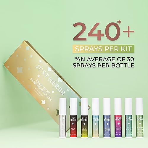 Just Herbs EDP Perfumes Trial Set of 8 x 3ml Long Lasting Pocket Perfume Fragrances for Men and Women (Fresh & Woody) & Just Herbs Matte Lipstick Combo - Image 4