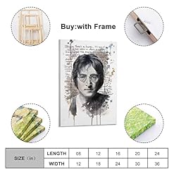 Frases De John Lennon Poster décoratif sur toile pour salon, chambre à coucher, 50 x 75 cm - Les Beatles, Paul McCartney, John Lennon, RIngo Starr, George Harrison Frases De John Lennon Poster décoratif sur toile pour salon, chambre à coucher, 50 x 75 cm – Image 2