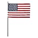 United States Flag, 16" x 24" with 30" Wooden Staff