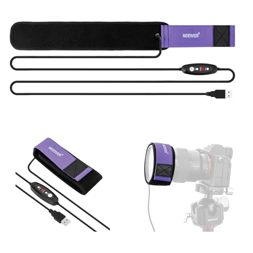NEEWER 16"/400mm USBレンズヒーターウォーマー カメラ望遠鏡用 3段階温度調整可能 結露防止ヒーターストリップ DSLRカメラ/ミラーレスカメラ/双眼鏡/天体写真撮影用 HW-29B
