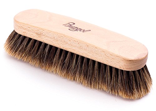 Burgol - Wiener Rosshaarbürste Handeingezogen Made in Germany 100 % Rosshaar: Option: ohne Gravur