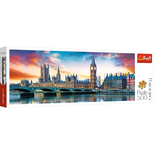 Trefl 916 29507 Ben Abbey, London EA 500 Teile, Panorama, Premium Quality, fĂĽr Erwachsene und Kinder AB 10 Jahren 500pcs Big Ben & Palace of Westminster, Coloured