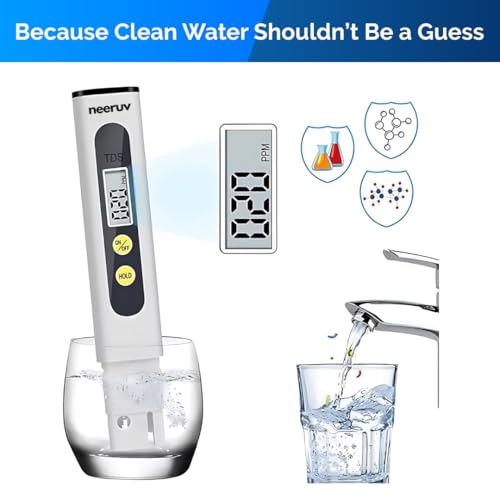Image of Digital TDS Meter for Water Testing | Total Dissolved Solids (PPM) Tester with LCD Display | Water Quality Checker for RO, Drinking, Aquarium & Swimming Pool (White)