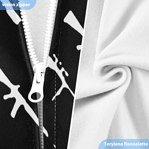 Men's Full-Zip Hooded Fleece Sweatshirt,Performance Hoodie Jacket with Pockets3