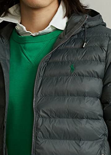 POLO RALPH LAUREN Men's Lightweight Hooded Bleeker Jacket (Grey, Medium)3