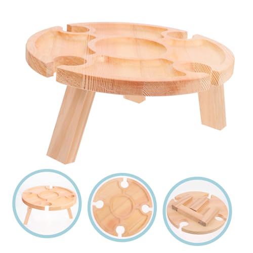 Table pliante compacte avec support stable pour verres à vin